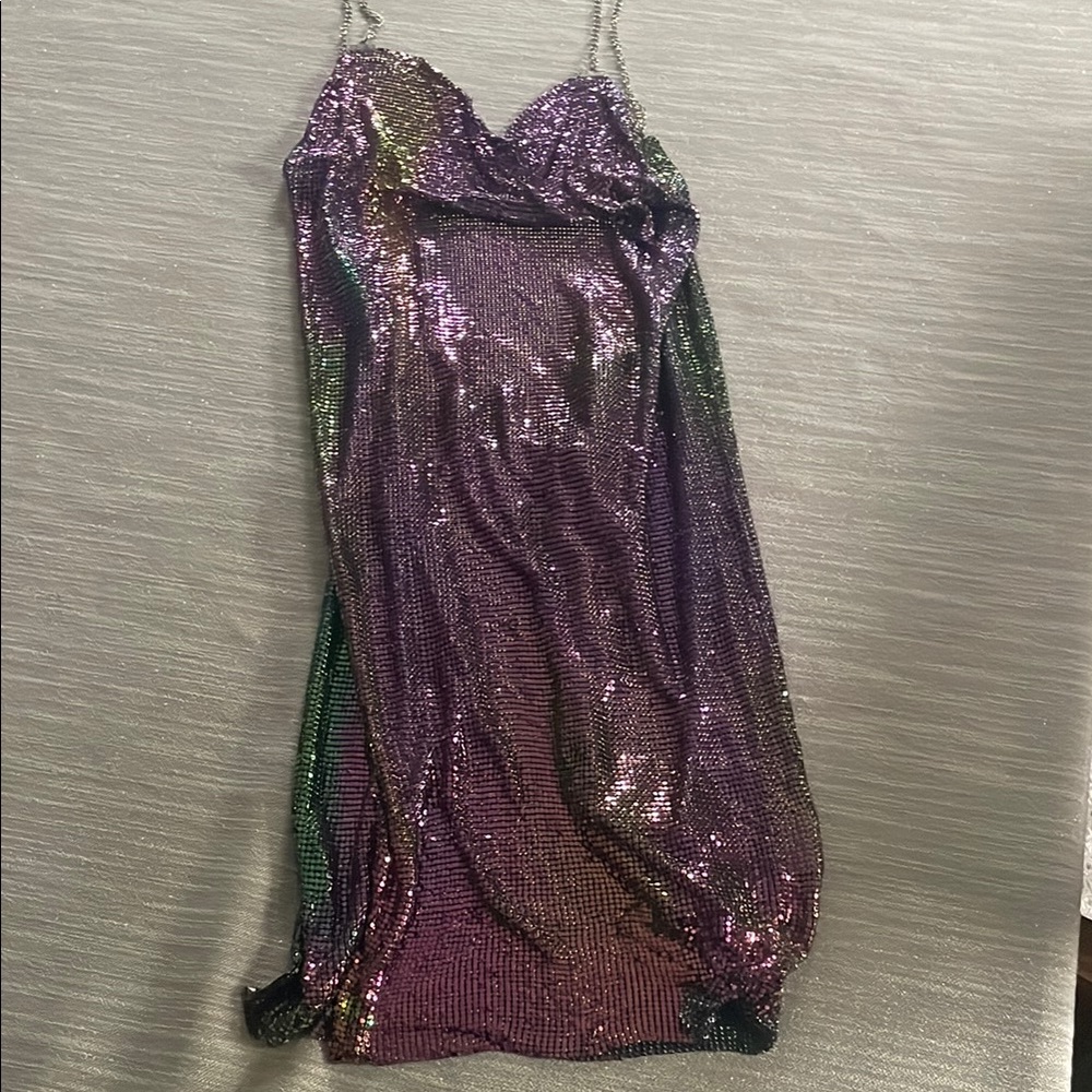 Missguided Multicolor Sequin Dress
